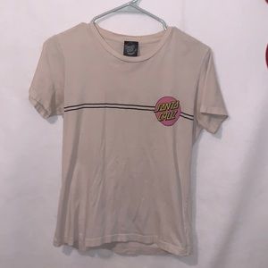 SANTA CRUZ TAN AND PINK T-SHIRT
